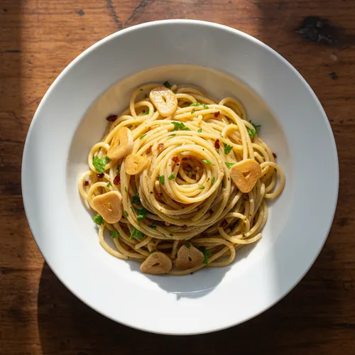 現地イタリアンシェフの本格アーリオ・オーリオ・パスタ