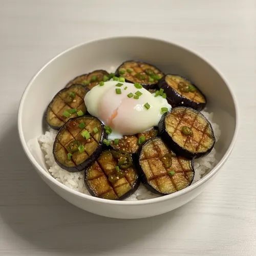 ナスのっけご飯