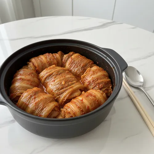 サムギョプサルキムチ巻き蒸し