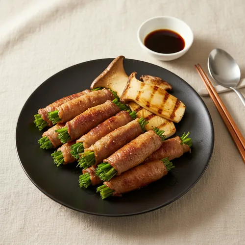손말이고기 (Beef and Chives Rolls)