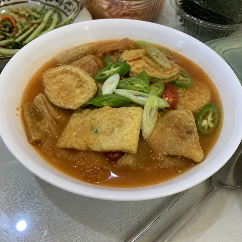 ピリ辛ジョンチゲ(残った韓国風お好み焼きのピリ辛鍋)
