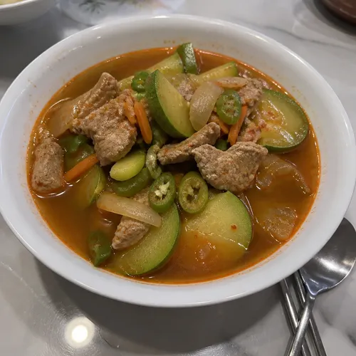 韓国かぼちゃと豚肉のチゲ