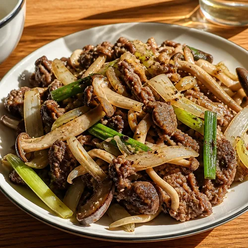 マートより美味しい超簡単味付け牛カルビ炒め