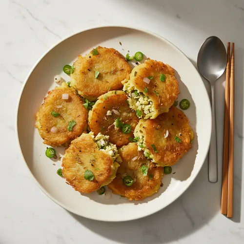 じゃがいもと卵の揚げ春巻き（Aloo Egg Tiffin）