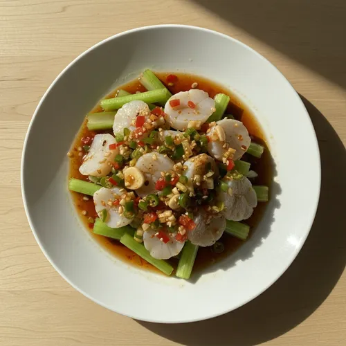 ホタテとセロリの冷菜