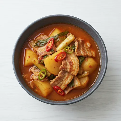 豚肉とじゃがいものチゲ