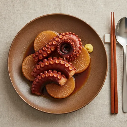 柔らかいタコの煮物