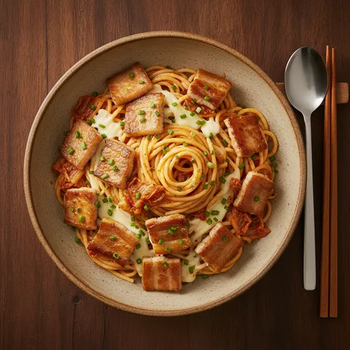 キムチカルビパスタ