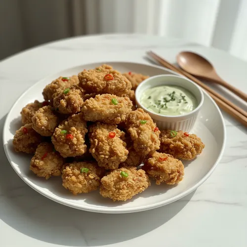 カリッとコリコリ！鶏セセリの唐揚げ わさびマヨソース