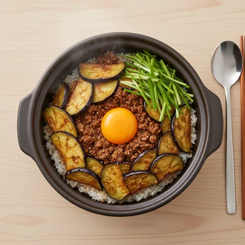 ナスの釜飯