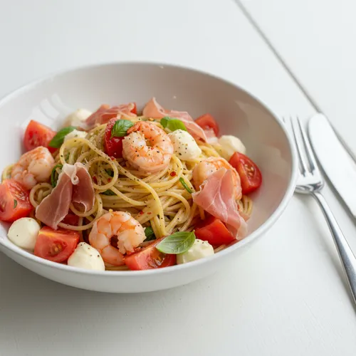 さわやかなカプレーゼパスタ