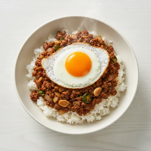 豚ひき肉のっけご飯