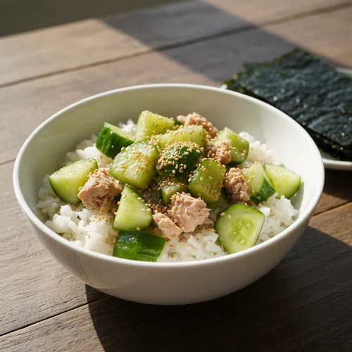 상큼 아삭 참치 오이 비빔밥