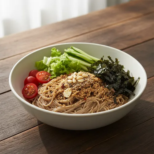 抗がん・抗炎症効果が優れた健康えごま油そうめん
