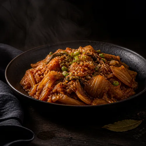 씻은김치볶음