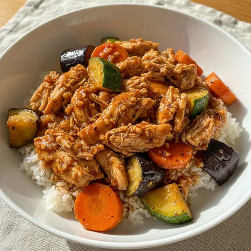 カロリーオフ！鶏むね肉のせご飯