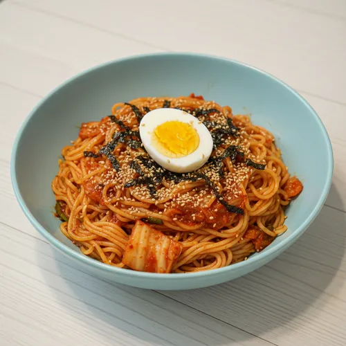 実家の母のキムチビビン冷麺