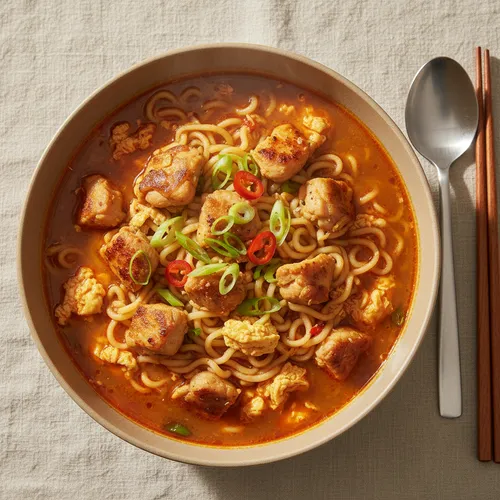 鶏もも肉サムジャンラーメン