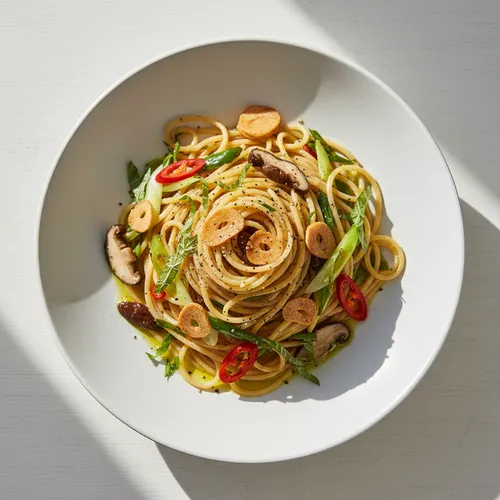 エゴマ油のアーリオ・オーリオパスタ