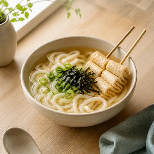 ジャンチグクス粉末で超簡単！さつま揚げうどん
