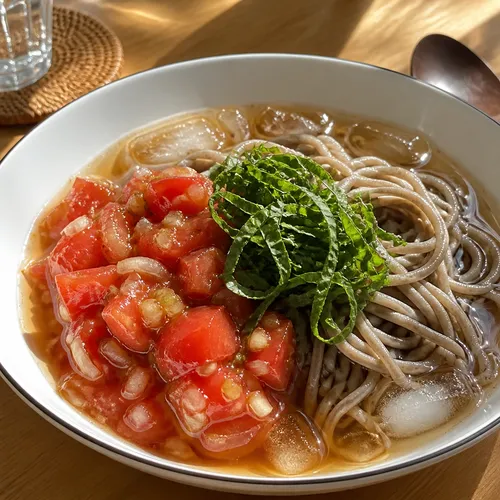 トマトマリネそば