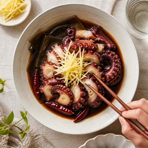 타코 야와라카니 (일본 정통 문어조림)