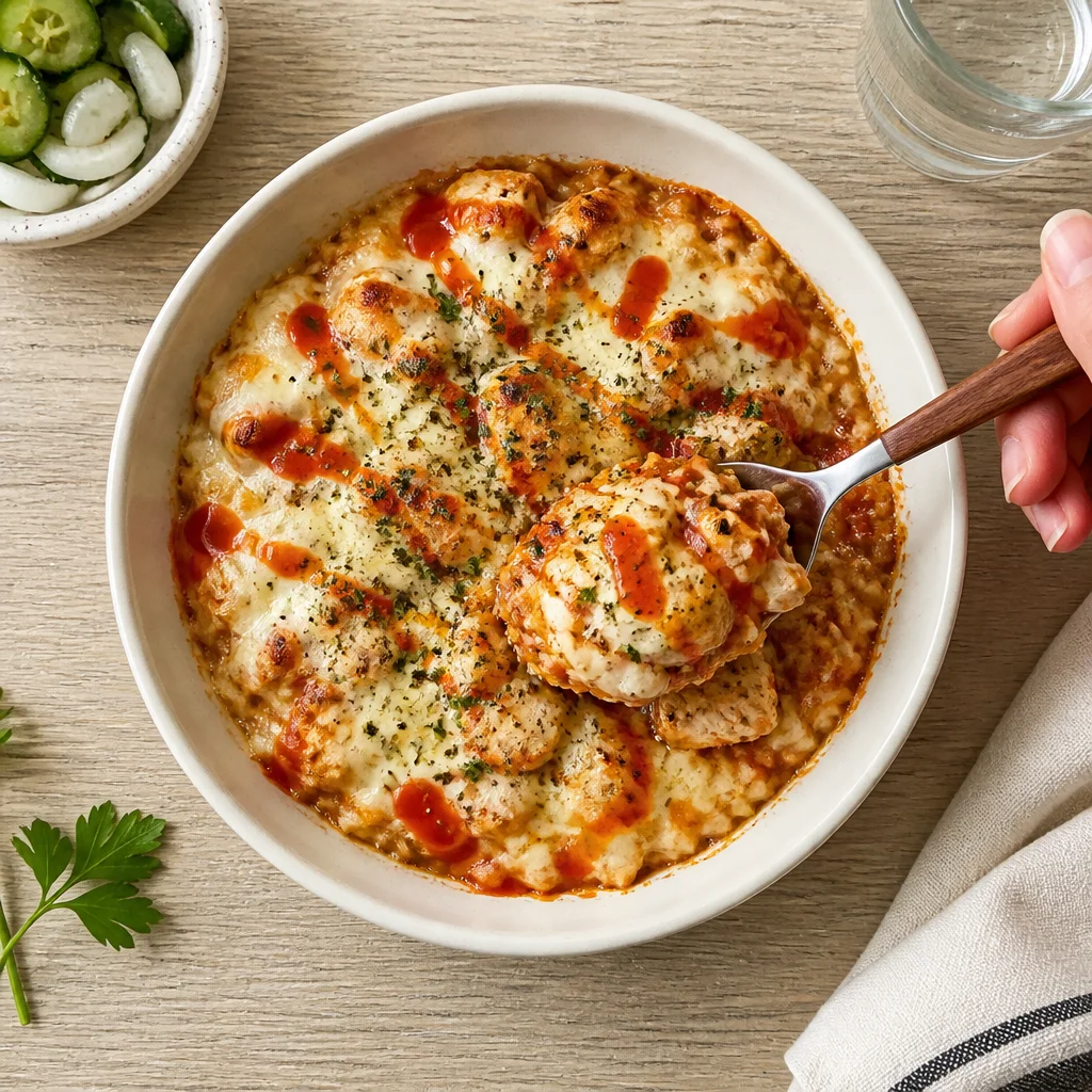 鶏むね肉とおぼろ豆腐のオートミールグラタン