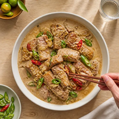 ビコルエクスプレス（ココナッツミルク豚バラ肉の蒸し煮）