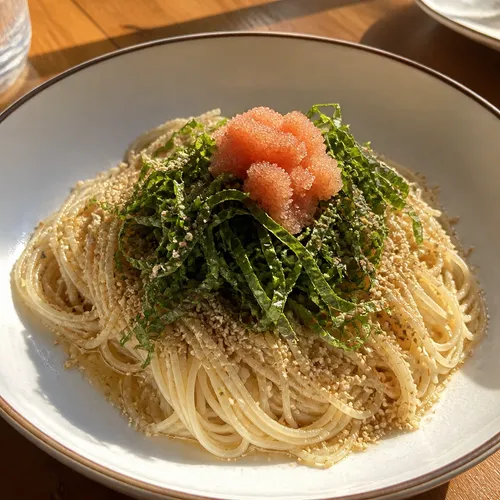 エゴマ油の冷製パスタ