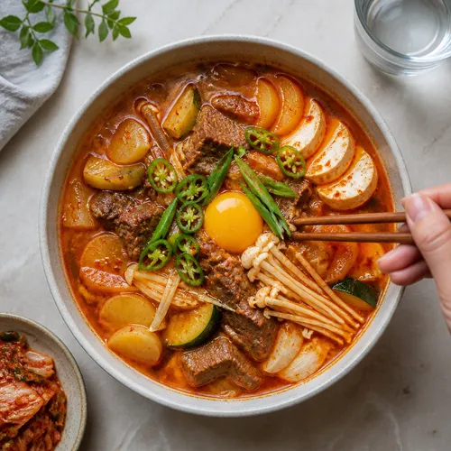 牛バラ肉のソフト豆腐チゲ