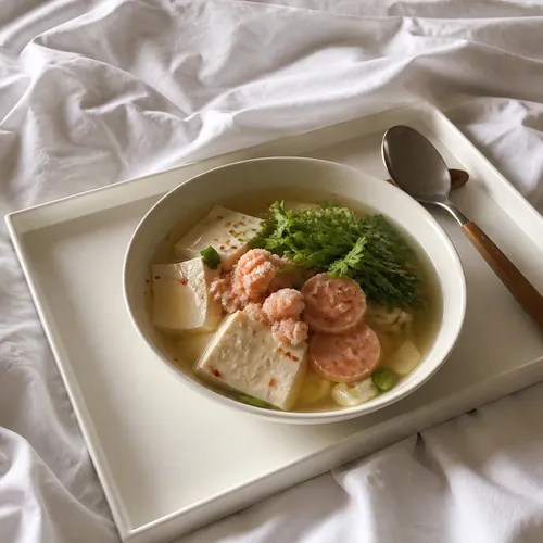 明太と豆腐の澄ましチゲ