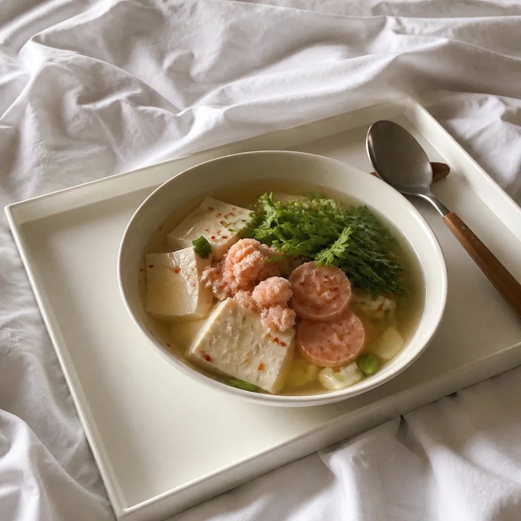 明太と豆腐の澄ましチゲ