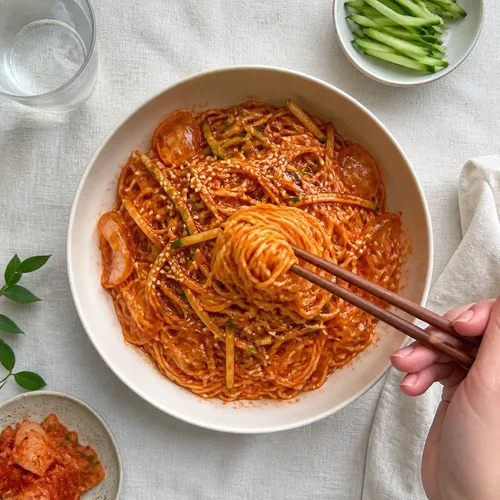 イ・ヨンボクシェフのピーナッツバター秘伝のたれビビン麺
