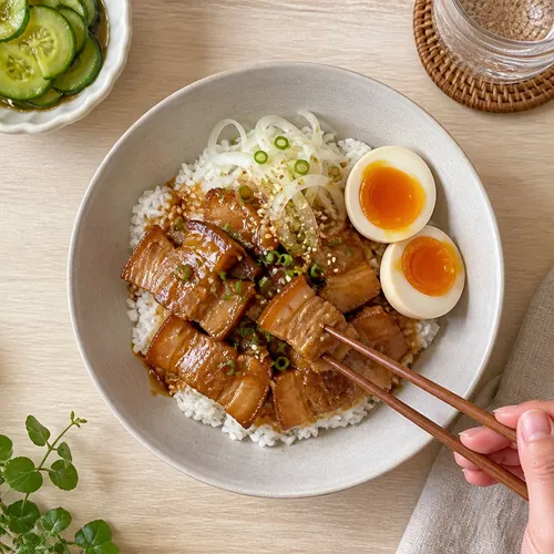 余った豚バラ肉で作る簡単チャーシュー丼