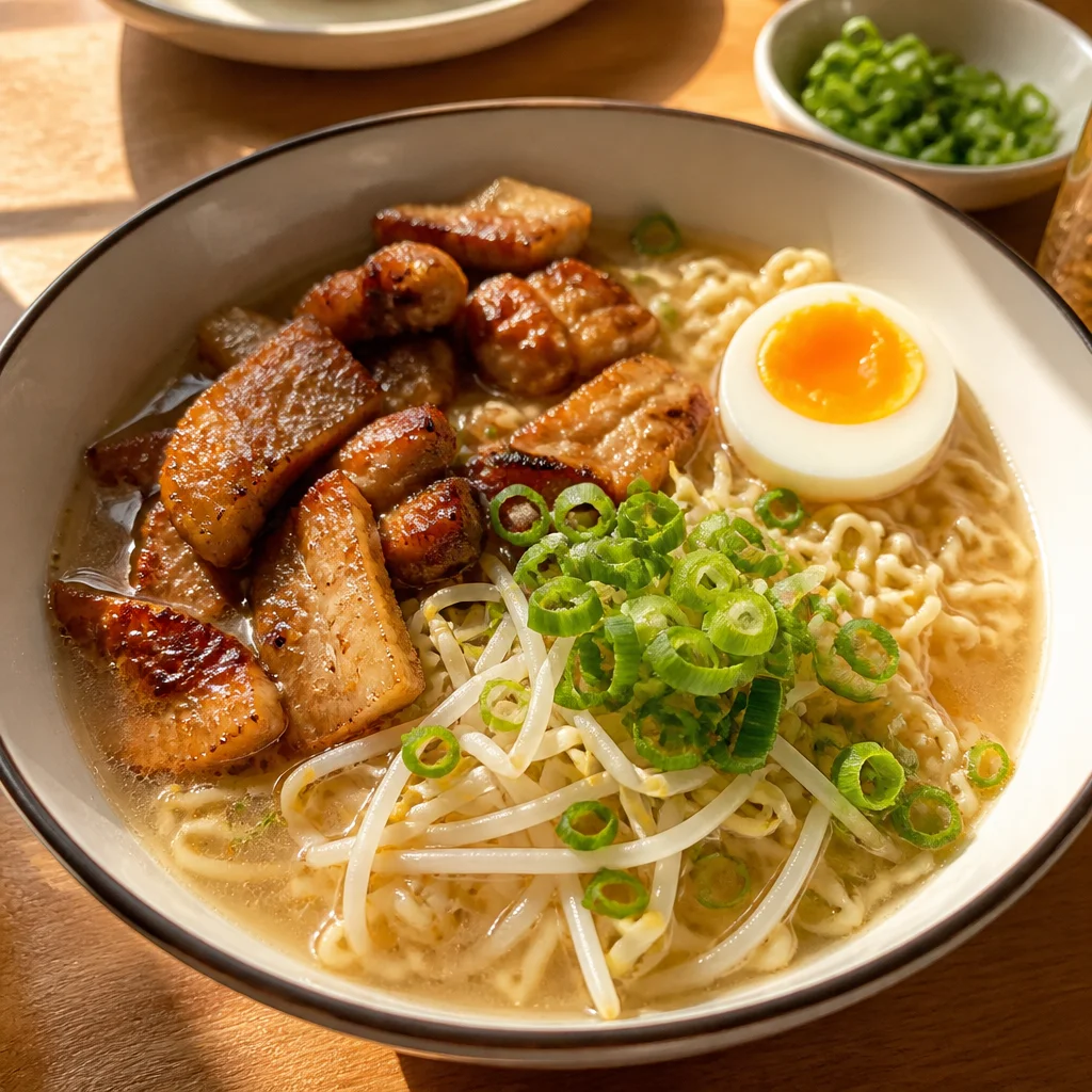 サリゴムタンで作る超簡単とんこつラーメン