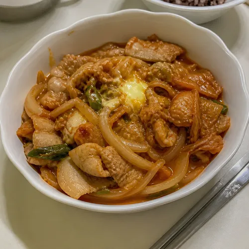 電子レンジバターキムチ蒸し