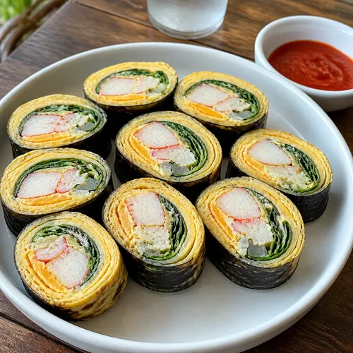 후라이팬으로 만드는 밥 없는 다이어트 계란 김밥