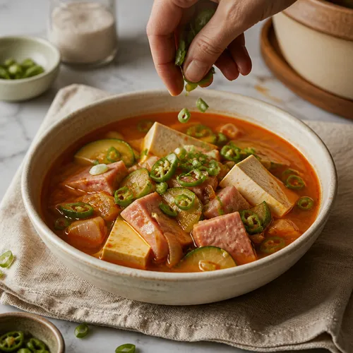 辛旨スパム豆腐チゲ