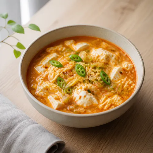 유지어터가 끓여주는 고자극 카레 순두부