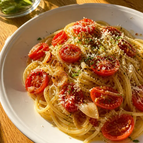 ダイエットミニトマトオイルパスタ