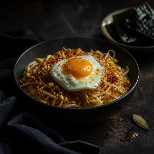 超簡単！ご飯が進む豆もやしビビンバとのり巻き