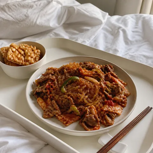 キム・プンの香港風炒め麺とサチマ