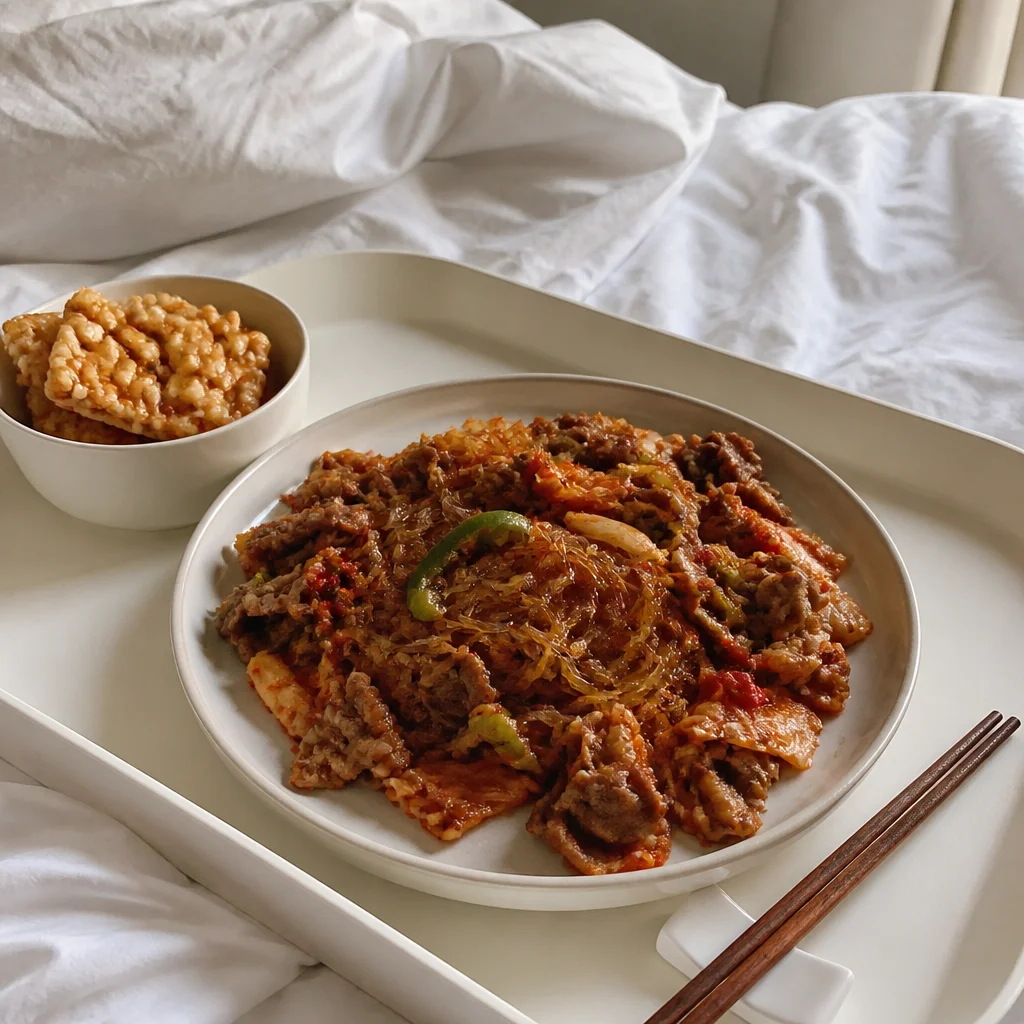 キム・プンの香港風炒め麺とサチマ
