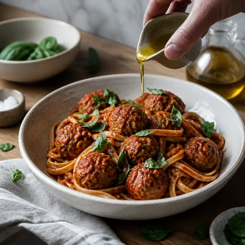 イタリアン風ミートボールパスタ(ポルペッテ・アル・スーゴ)