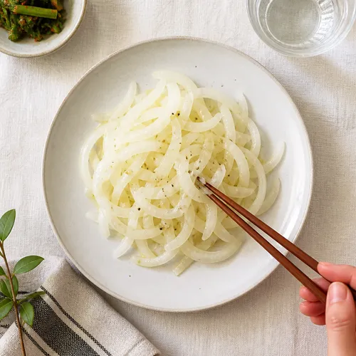 血管健康に良い5分で完成！蒸し玉ねぎの和え物