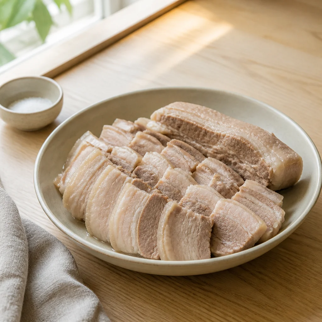 超簡単!豚バラ肉の茹で豚(スユク)