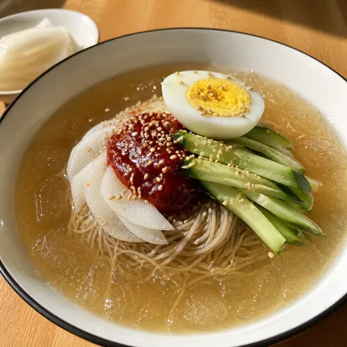 市販のスープで作る冷麺と辛味タレ