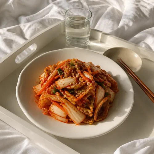 もち米糊なしで作る白菜の即席キムチ