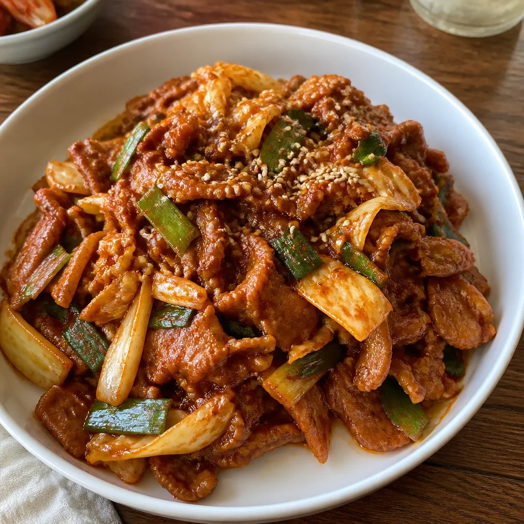 家ご飯の最強、ピリ辛大根豚肉炒め