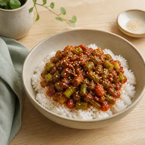 마늘쫑 비빔밥
